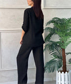 Women's Cotton & Linen Shirt Co-ord Set