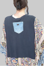 AC/DC Printed Bat Sleeve T-shirt (with Pockets)