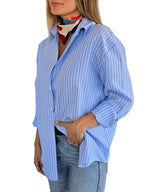 Women's Striped Long-sleeved Shirt