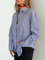 Women's Striped Long-sleeved Shirt