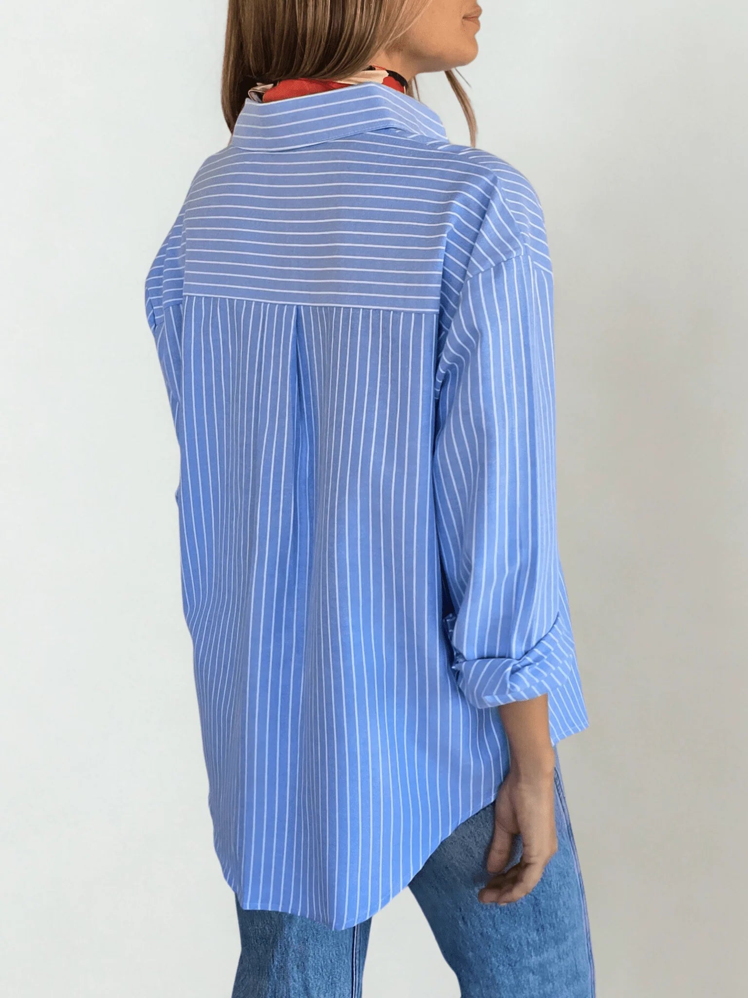 Women's Striped Long-sleeved Shirt