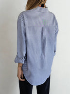 Women's Striped Long-sleeved Shirt