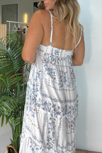 Europe Shores Hi-Lo Maxi Dress Cream