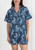 Animal Print Women's Home Short Sleeve Shorts Set