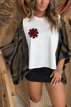 Red Hot Chili Peppers Printed Batwing Sleeve T-Shirt (No Pocket)