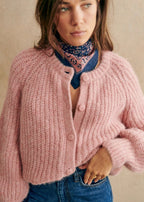 Loose Solid Color Long Sleeve Cardigan Sweater