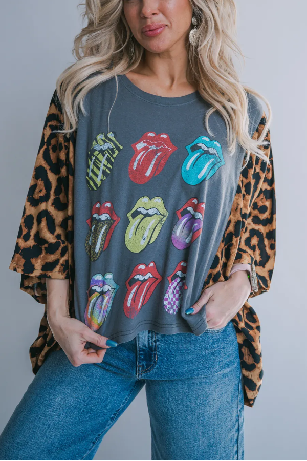 The Rolling Print Dolman Sleeve T-Shirt (No Back Pocket)
