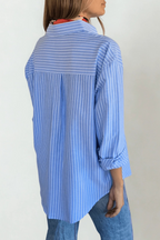 Women's Striped Long-sleeved Shirt