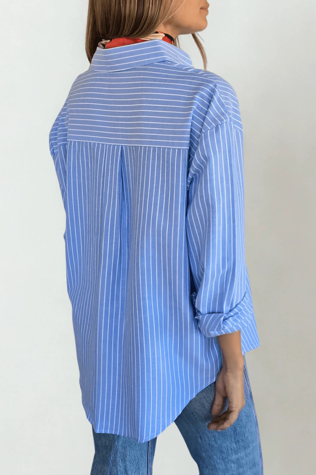 Women's Striped Long-sleeved Shirt