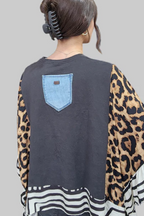 The Beatles Abbey Road Printed Bat Sleeve T-shirt (with Pockets)
