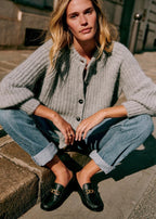 Loose Solid Color Long Sleeve Cardigan Sweater